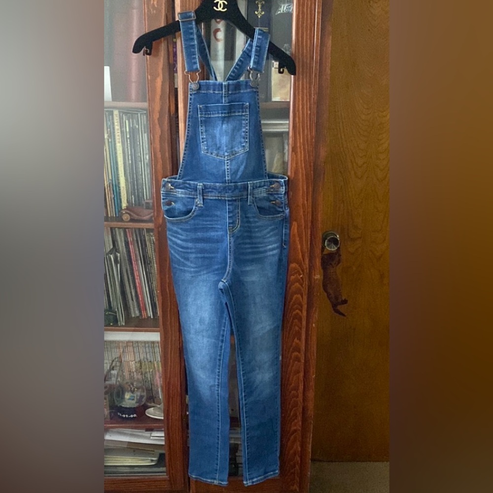 Cat & Jack Girl’s Blue Denim Overalls Size 10/12 - Picture 15 of 15